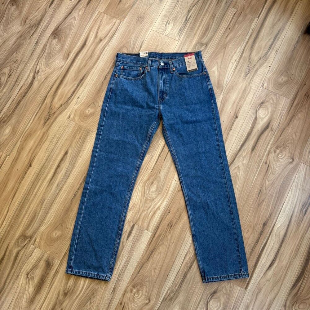 NWT Levi’s 505 Mens Blue Regular Straight Jeans Medium Stonewash Size W34 L32
